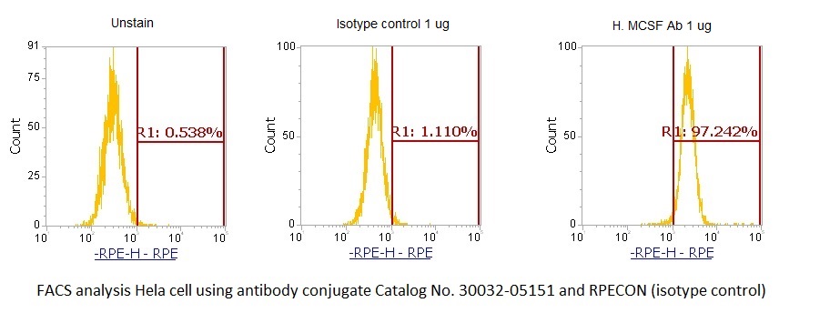 Human Macrophage Colony Stimulating Factor (MCSF) AssayLite Antibody (RPE Conjugate) - Image 2
